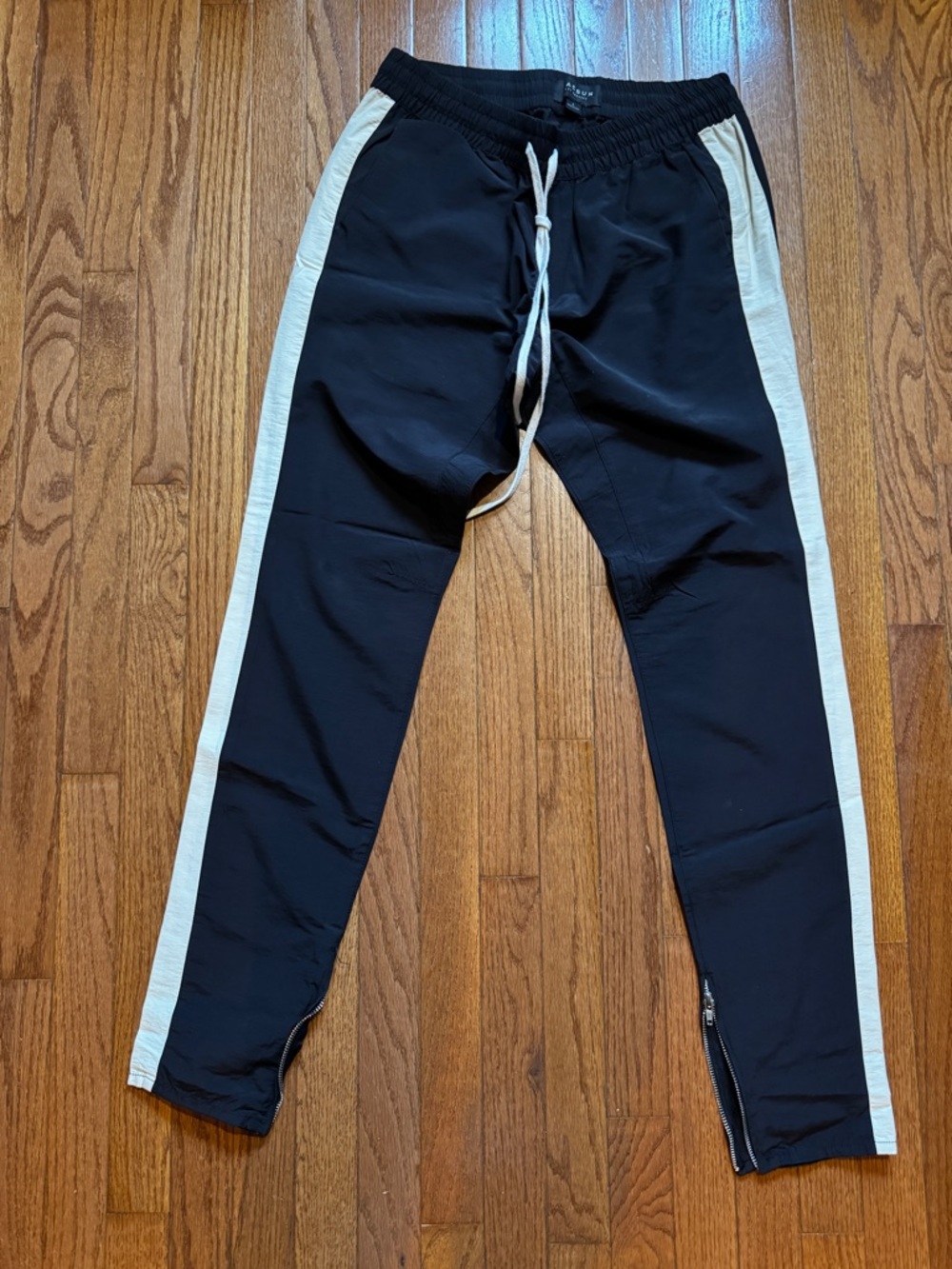 PacSun Black Joggers with White Side Stripes